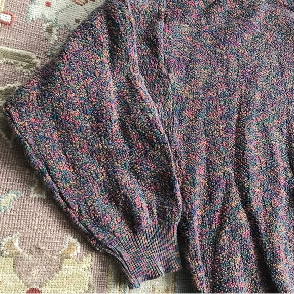 SOLD: Pendleton Sweater Textured Multicolor Made In USA 100% Cotton Womens L - Picture 11 of 14